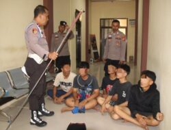 Hendak Tawuran, Lima Remaja Di Amankan Polisi di Pringsewu