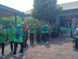 Ketua Persit KCK Cab. XVI Kodim 0405/Lahat Disambut Baik Komandan Koramil 405-05