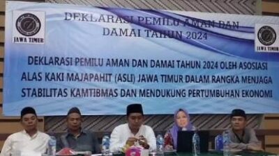 Usaha Alas Kaki Tergabung ASLI Majapahit Jawa Timur Gelar Deklarasi Pemilu Danai