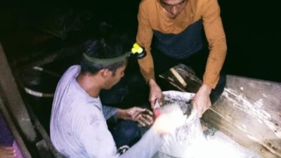 Sat Polairud Polres Bangka Barat Amankan Tambang Ilegal Diperairan Keranggan  