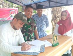 Kodim 0428/MM Bersama Wakil Bupati Mukomuko Gelar Karya Bakti 