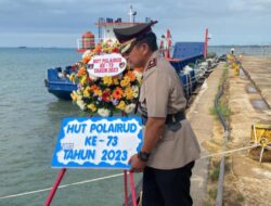 Wakapolres Bangka Barat Pimpin Upacara Tabur Bunga di Dermaga Peltim