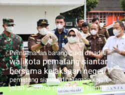 Walikota Ikut Serta Musnakan Barang Bukti Di Kajari Kota Pematang Siantar