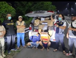 Satpol PP Pekalongan dan Petugas Bea Cukai Tangkap Penyelundupan Rokok Tanpa Cukai di Exit Tol Bojong