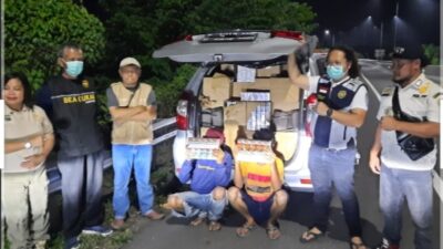 Satpol PP Pekalongan dan Petugas Bea Cukai Tangkap Penyelundupan Rokok Tanpa Cukai di Exit Tol Bojong