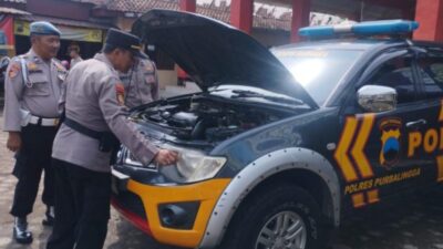 Persiapan Pengamanan Pemilu 2024, Kapolsek Kaligondang Cek Sarpras