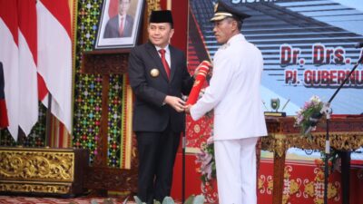 Kapolres OKI, AKBP Diliyanto Hadiri Pj. Gubernur Sumsel Melantik H. M. Dja’far Shodiq Sebagai Bupati OKI
