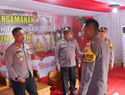Pastikan Peringatan Natal Berlangsung Aman, Kapolres Pekalongan Cek Kesiapan Pos Pengamanan Operasi Lilin Candi