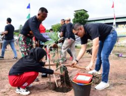 Korem 044/Gapo Ikuti Gerakan Penanaman Pohon Untuk Menjaga Kelestarian Lingkungan Dan Keseimbangan Ekosistem