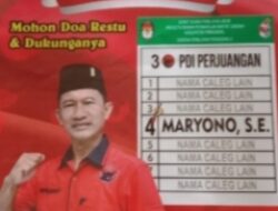 MARYONO,SE.,Caleg DPRD Kabupaten Pringsewu No Urut 4 (Partai PDIP) : Mari Sukseskan Pemilu 2024 dengan Aman dan Damai