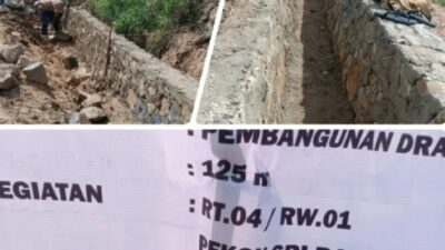 Dana Desa Tahap III Pekon Sri Rahayu Bangun Saluran Irigasi “Petani Senang”