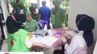 Peringati Hari Juang TNI AD Ke-78, Kodim 0426 Tulang Bawang Gelar Donor Darah