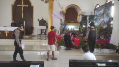 Jelang Perayaan Natal, Gereja di Pringsewu di Sterilisasi Polisi