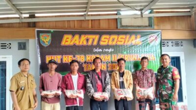 Peringati HUT Ke-78 Kodam II/Swj, Kodim 0403/OKU Gelar Bakti Sosial