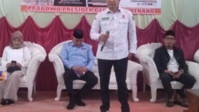 Kegiatan Konsolidasi Dan Pengukuhan Koordinator TPS, Tedi Setiadi Optimis Pasangan Prabowo – Gibran Menang Pilpres 2024