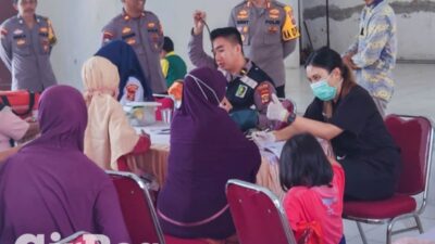 Polres Pringsewu Gelar Bakti Sosial Kesehatan Sukseskan Pemilu 2024