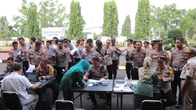 Polres Pekalongan Pastikan Kesehatan Personil Pengamanan TPS Pemilu 2024