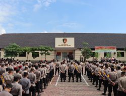 Kapolres Boyolali Pimpin Apel Konsolidasi Pam TPS Operasi Mantap Brata Candi 2024,Menuju Rekapitulasi Tahapan pemilu Tugas Belum selesai.