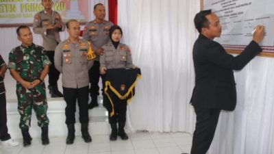 Pekon Tambahrejo Kabupaten Pringsewu di Launching Jadi Desa Pemilu Damai 