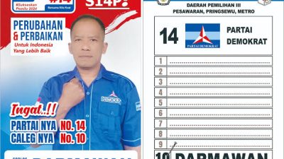 Hilang dan Berkurang di Real Count KPU, Darmawan Caleg DPRD Provinsi Lampung Segera Lapor ke Bawaslu