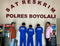 Tiga pemuda pembacok pekerja pasar malam berhasil dibekuk Satrekrim Polres Boyolali