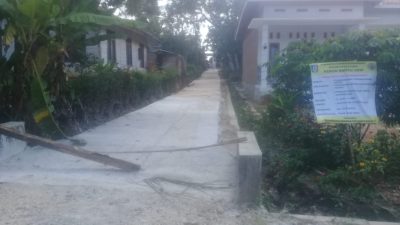 Dana Silpa Tahun 2023 Pekon Banyurip Direalisasikan Bagun Jalan Rabat Beton 96 Meter