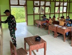 Turut Cerdaskan Anak Bangsa, Yonarmed 16/TK Laksanakan Gadik di Perbatasan Indonesia – Malaysia