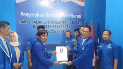 Ambil Berkas di Penjaringan Balonkada Partai Amanat Nasional, Paisaludin orang Pertama Calonkan diri Sebagai Bupati
