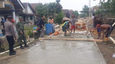 Alokasi Dana Desa Tahap 1 Pekon Bumi Ratu Bagun Jalan Rabat Beton 198 Meter