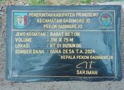 Dana Desa Pekon Gadingrejo Bagun Rabat Beton Sesuai Harapan Masyarakat
