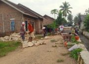 Pembangunan Tembok Penahan Tanah Dusun 1 Jalan Cendrawasi Pekon Wonosari Dilaksanakan