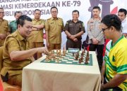 Asisten III Setda Muba Buka Lomba Catur di Pendopoan Griya Bumi Serasan Sekate