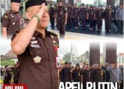 Kejaksaan Negeri Muara Enim Gelar Apel Rutin, Zit Muttaqien Bertindak Sebagai Penerima Apel