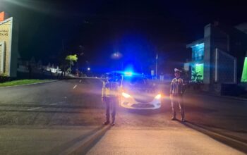 Satlantas Polres PALI Gelar Blue Light Patrol, Antisipasi Balap Liar dan Tawuran Malam Hari