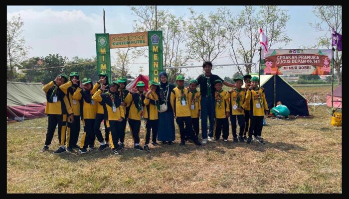 16 Pramuka Cilik MI Muhammadiyah 02 Menongo Bermalam di ITA JAMNAS 2026 Sukodadi