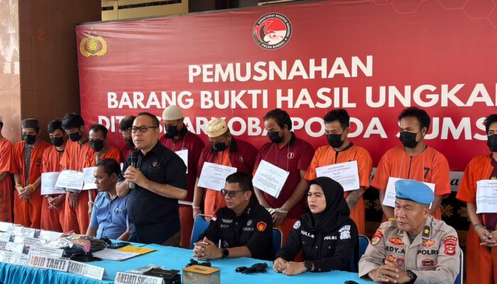 Polda Sumsel Musnahkan 2,6 Kg Sabu dan 196 Ekstasi, Kabag Wassidik: “Tidak Ada Toleransi”