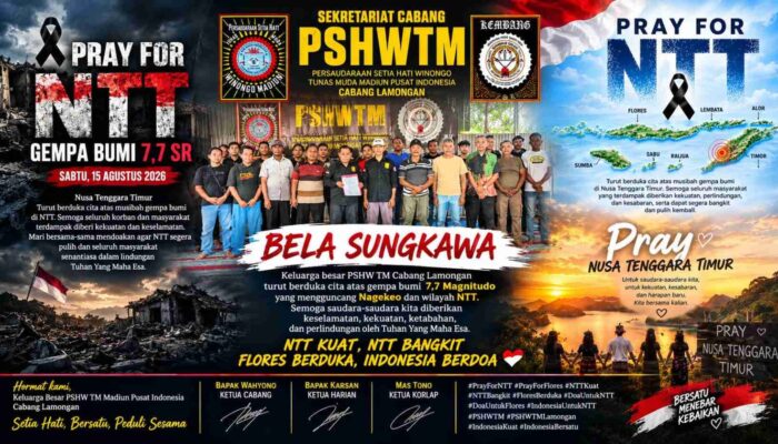 PSHW TM Cabang Lamongan Sampaikan Bela Sungkawa atas Gempa NTT   