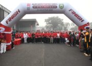 Kasrem 044/Gapo Ikuti Jalan Santai, Senam Bersama dan Lomba Gembira di Pemprov Sumsel