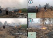 Polres Banyuasin Lakukan Ground Check Titik Hotspot di Area Rawa Desa Seri Kembang