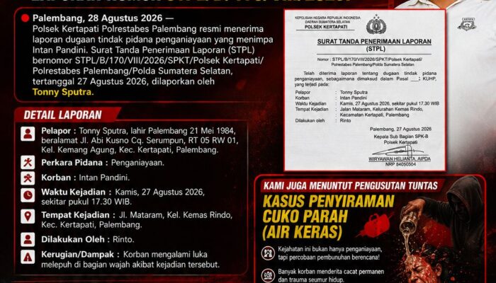Tonny Saputra LSM Somasi Desak APH : Usut Tuntas Dan Tangkap Aktor Intelektual di Balik Penyiraman Air Keras Mataram !!!!