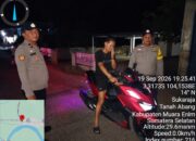 Razia Malam di Tanah Abang PALI, Polisi Tegur Pengendara Tak Bawa Surat