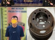 Terekam CCTV, Terduga Pelaku Pencuri Velg Fuso di Tanah Abang PALI Dibekuk Polisi