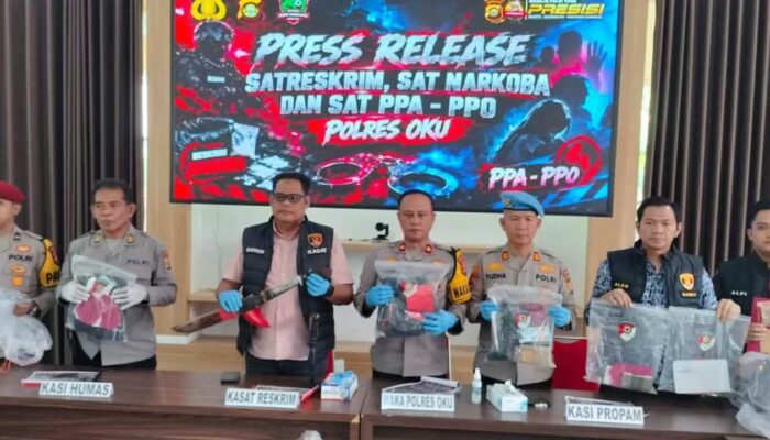 Polres OKU Ungkap Kasus Pembunuhan, Curas, Narkoba hingga Kekerasan terhadap Anak